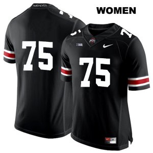 Women's NCAA Ohio State Buckeyes Thayer Munford #75 College Stitched No Name Authentic Nike White Number Black Football Jersey GC20E22EX